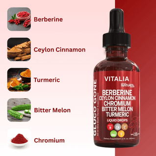 Vitalia Berberine Ceylon Cinnamon Liquid Drops